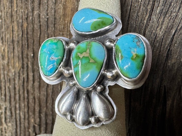 Handmade Native American Turquoise Sterling Silver Ring