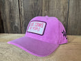 Load image into Gallery viewer, "Love cows, Not people" Pink Corduroy Patch Trucker Hat