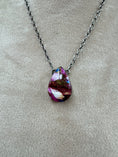 Load image into Gallery viewer, Multi Color Spiny Oyster Teardrop Sterling Silver Necklace