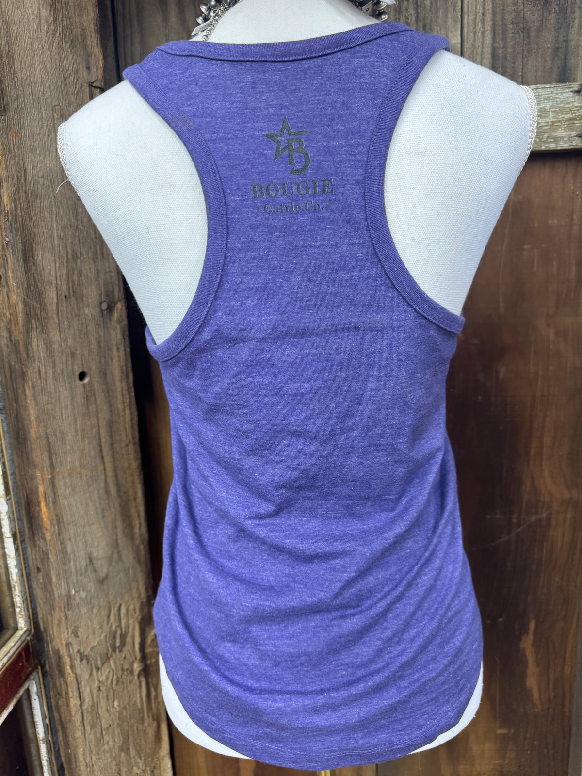 Purple Highland Cow Racerback Tank Top