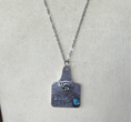 Load image into Gallery viewer, Beautiful bougie babe Highland cow ear tag necklace