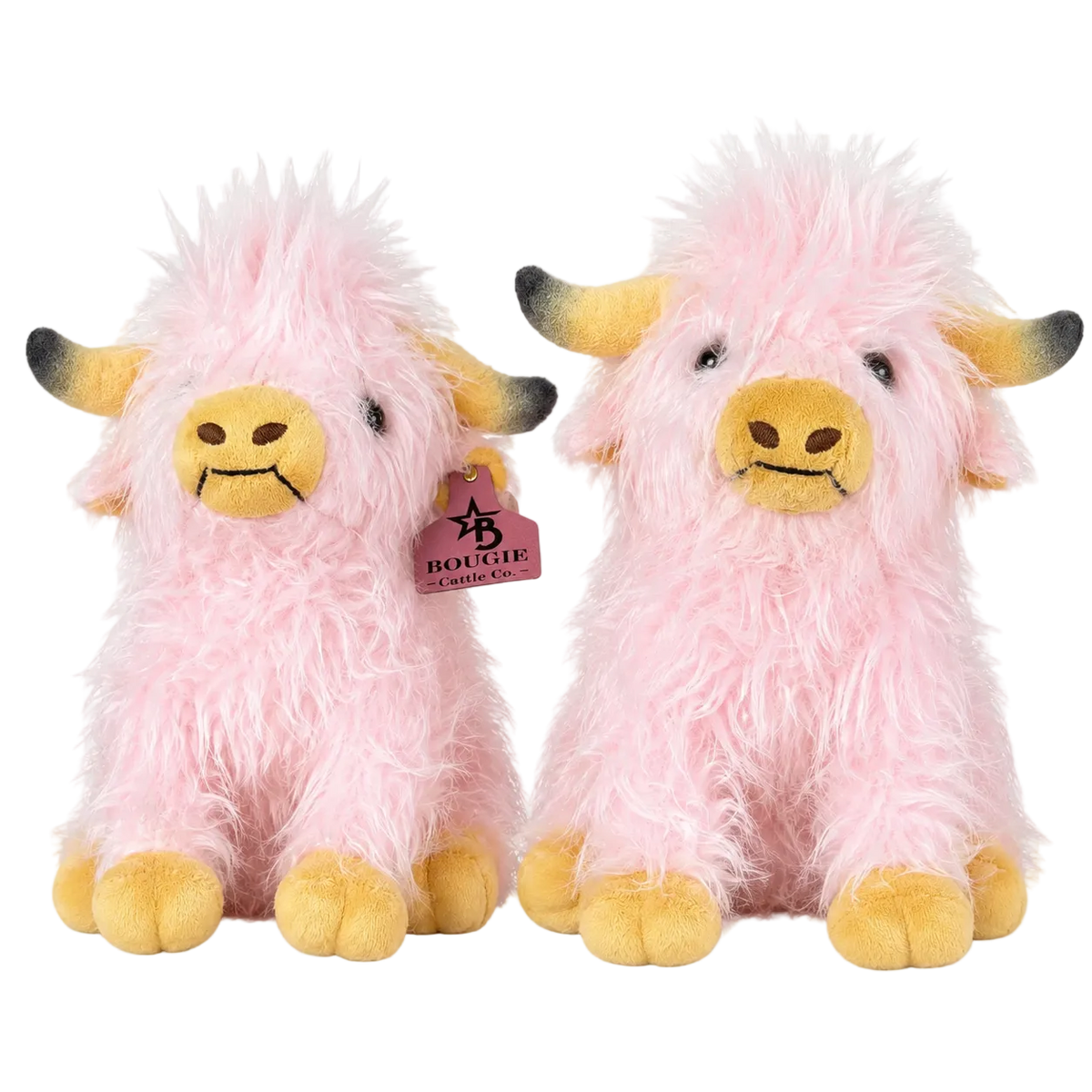 Pink Stuffed Highland Cow