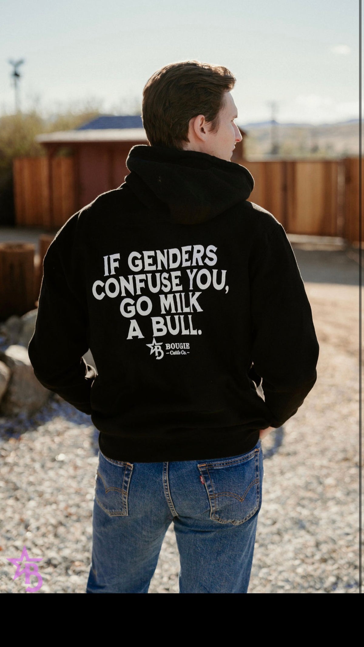 “If Genders Confuse You, Go Milk a Bull” Unisex Hoodie