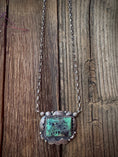 Load image into Gallery viewer, Handmade Native American Turquoise Sterling Silver Necklace Artist Stamped