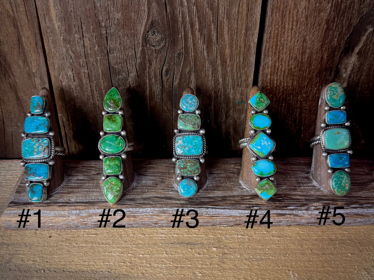 Native American Turquoise Sterling Silver Adjustable Ring