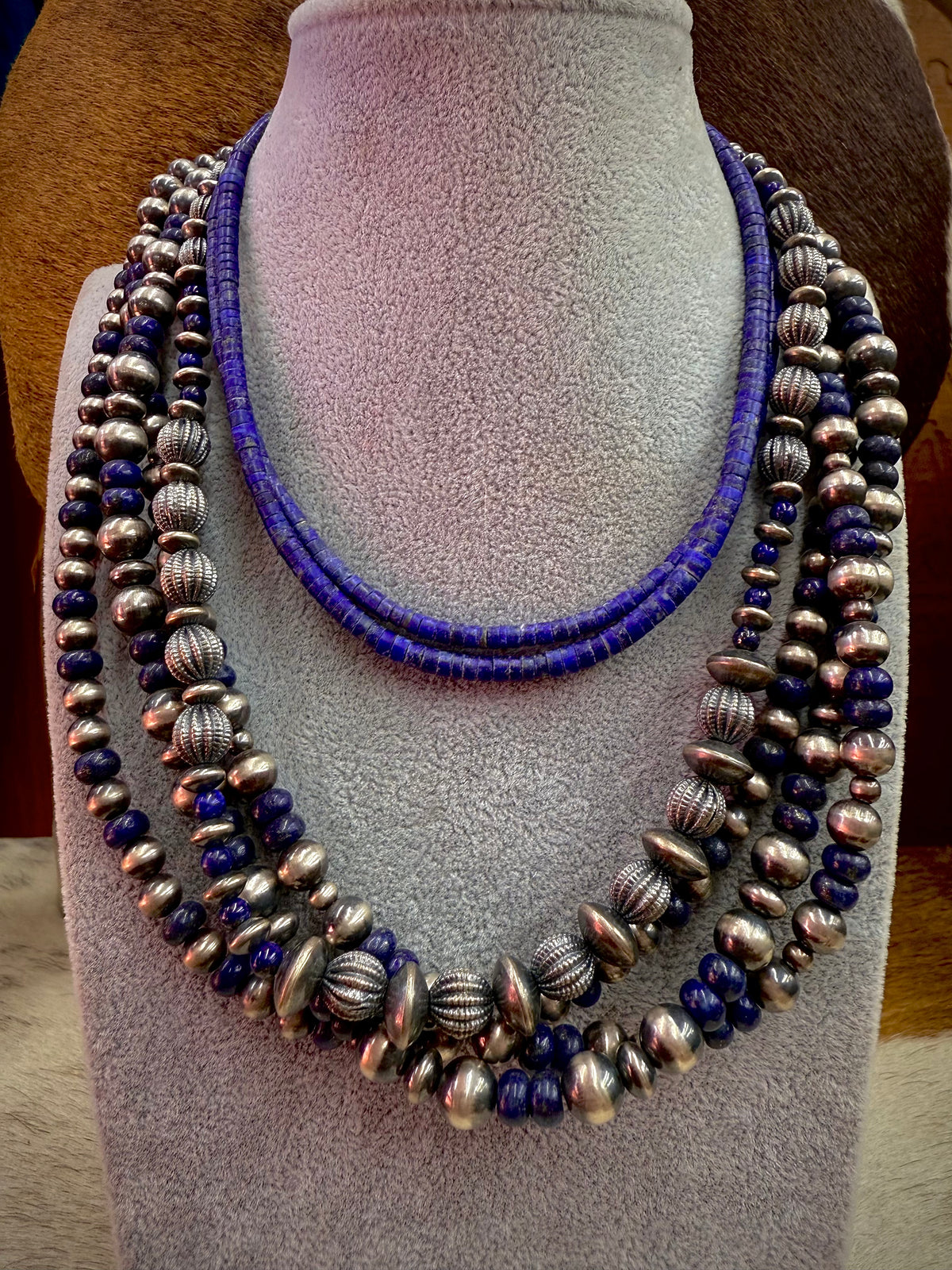 Lapis Bead Necklace