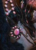 Load image into Gallery viewer, Gorgeous Pink Conch Cuff set in Heavy Sterling Silver