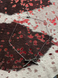 Load image into Gallery viewer, Native American, silver pearl bow inspired necklace