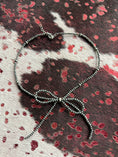 Load image into Gallery viewer, Beautiful Native American inspired silver pearl bow necklace 