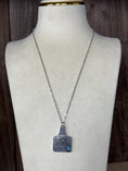 Load image into Gallery viewer, Beautiful bougie babe Highland cow ear tag necklace