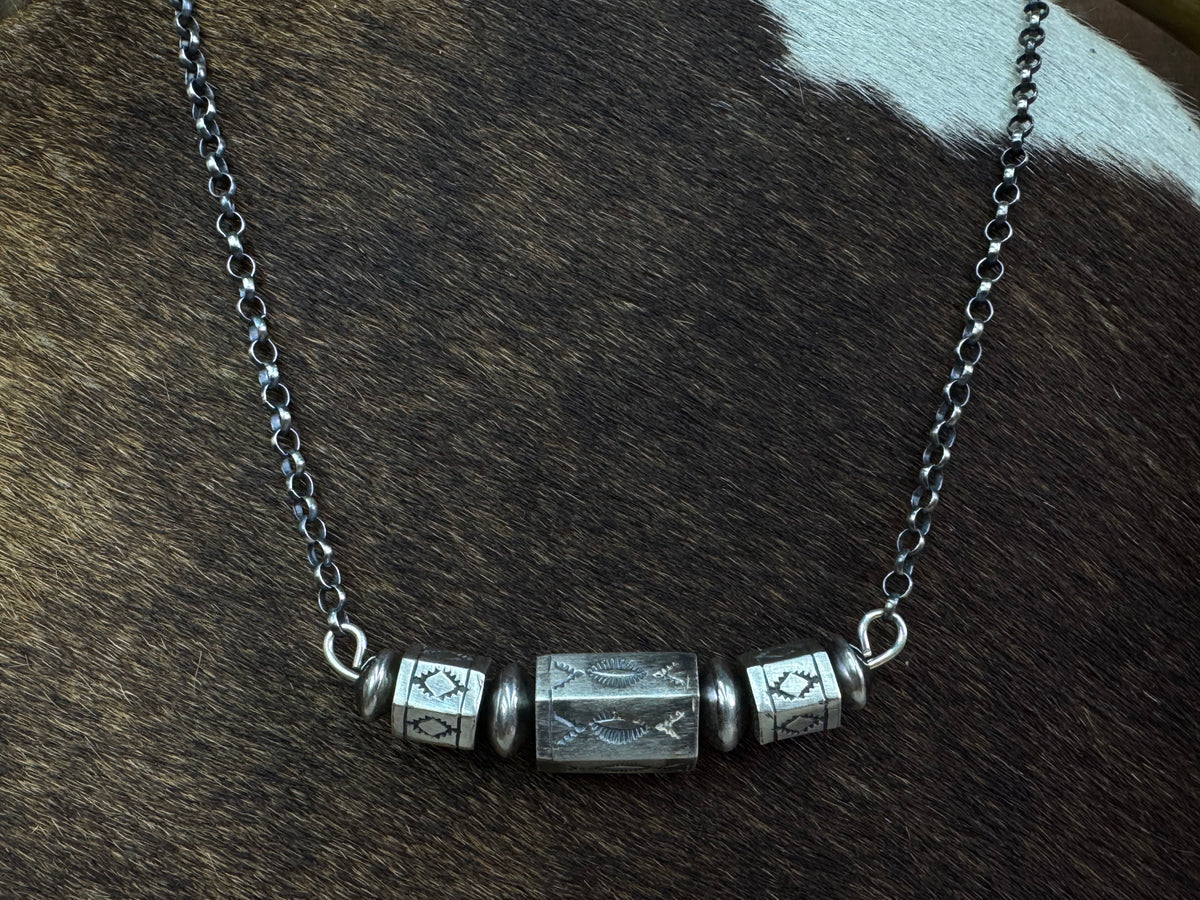 Native American Handmade Sterling Silver Necklace