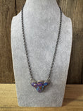 Load image into Gallery viewer, Native American Mojave Turquoise Cow Head Sterling Silver Necklace with Matching Ring