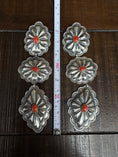 Load image into Gallery viewer, Handmade Sterling Silver with Coral Dangle Earrings - Artist Stamped