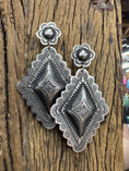 Load image into Gallery viewer, Native American Sterling Silver Dangle Earrings