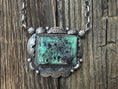 Load image into Gallery viewer, Handmade Native American Turquoise Sterling Silver Necklace Artist Stamped