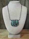 Load image into Gallery viewer, Handmade Native American Turquoise Sterling Silver Necklace Artist Stamped