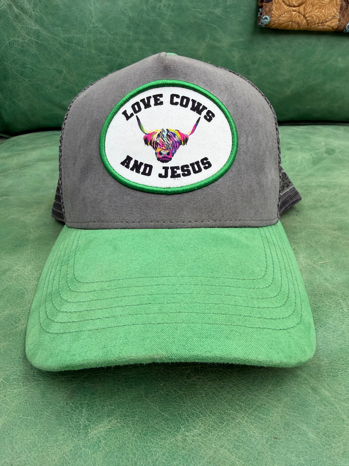 Love Cows And Jesus Patch Hat