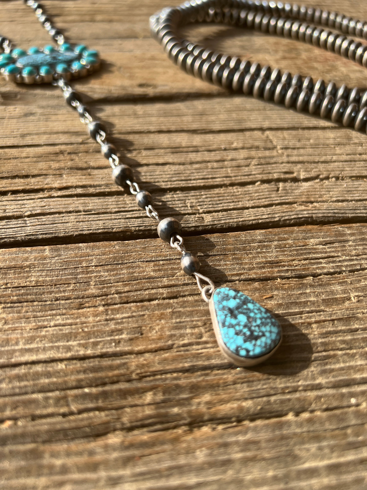 Sterling Silver Turquoise Lariat Necklace