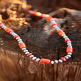 Load image into Gallery viewer, Deep Red Coral Native American Pearl Necklace