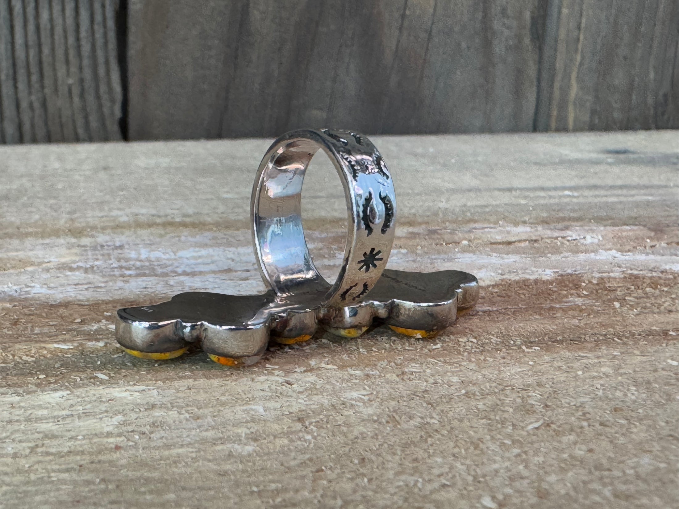 Handmade Sterling Silver & Bumble Bee Adjustable Ring
