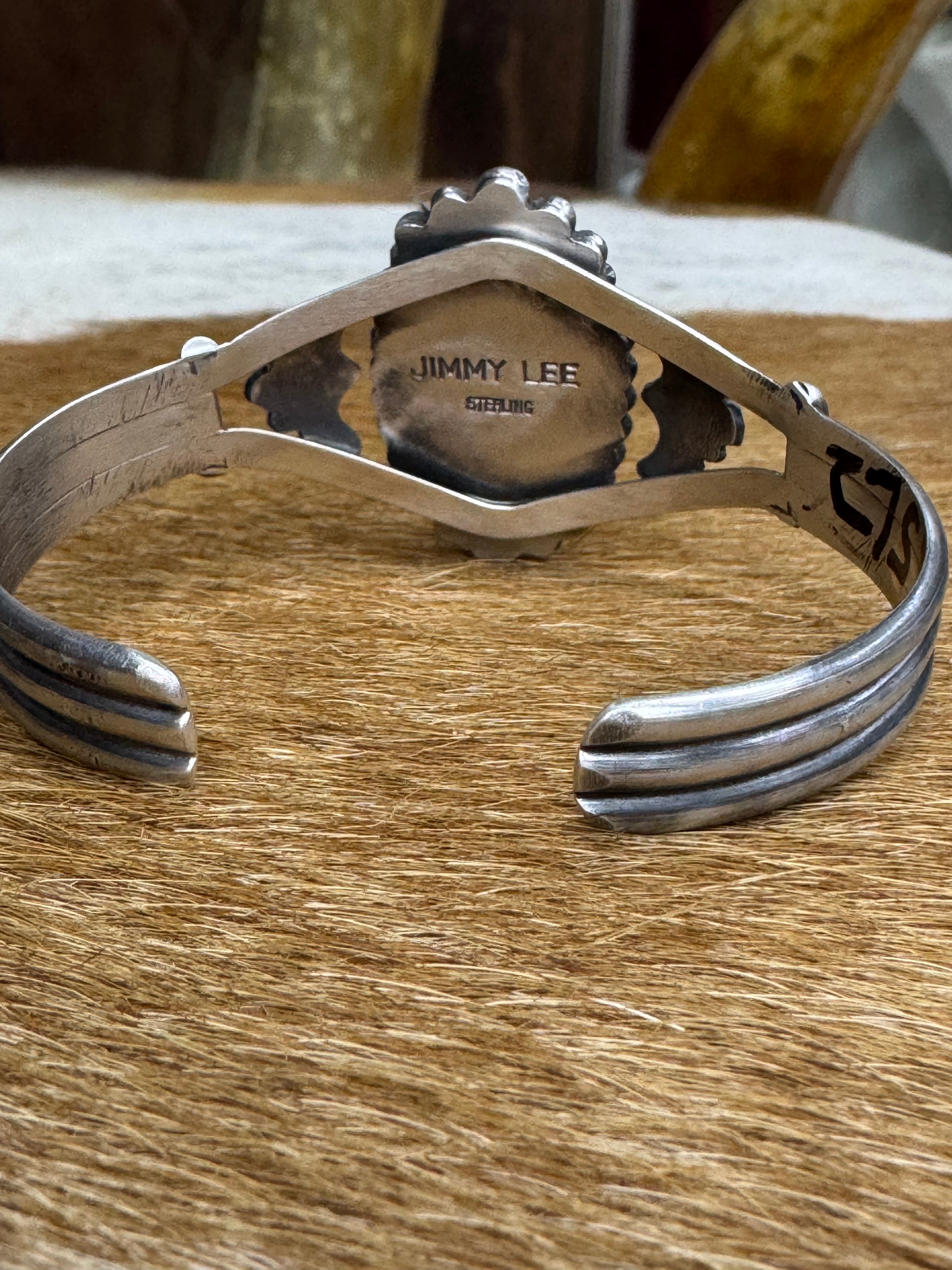 Jimmy Lee White Buffalo Sterling Silver Cuff