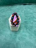 Load image into Gallery viewer, Native American Multi Color Spiny Oyster Sterling Silver Ring - Artist Stamped
