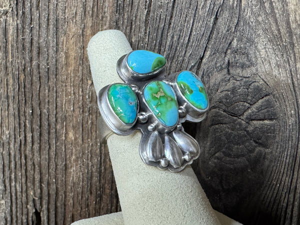 Handmade Native American Turquoise Sterling Silver Ring