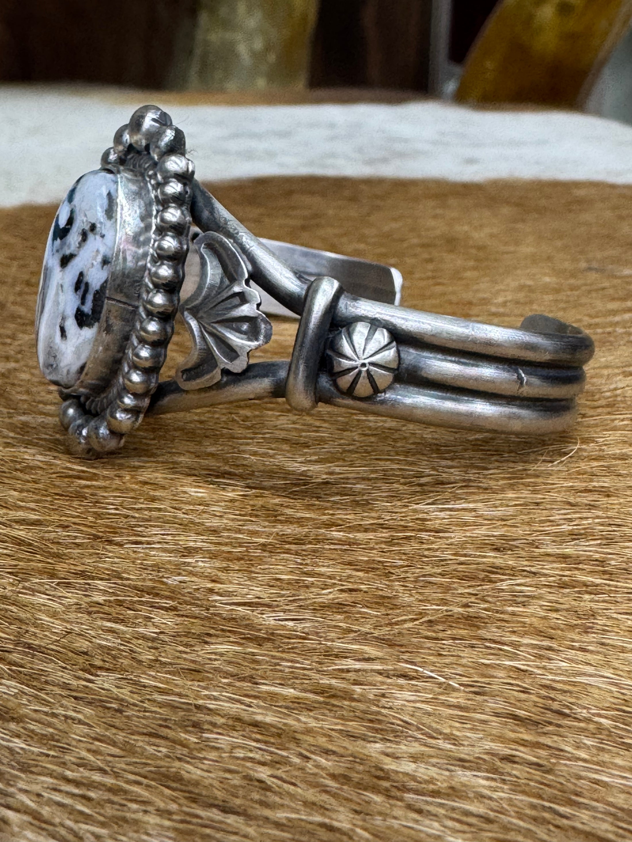 Jimmy Lee White Buffalo Sterling Silver Cuff