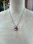Load image into Gallery viewer, Multi Color Spiny Oyster Teardrop Sterling Silver Necklace
