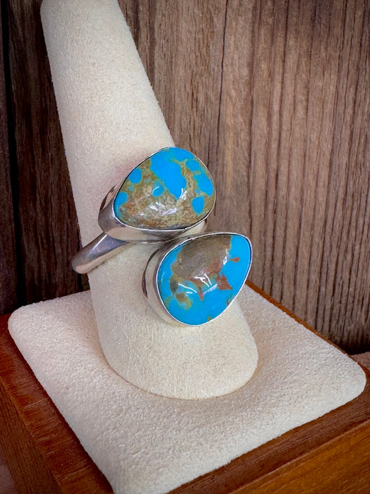 Turquoise Sterling Silver Adjustable Ring