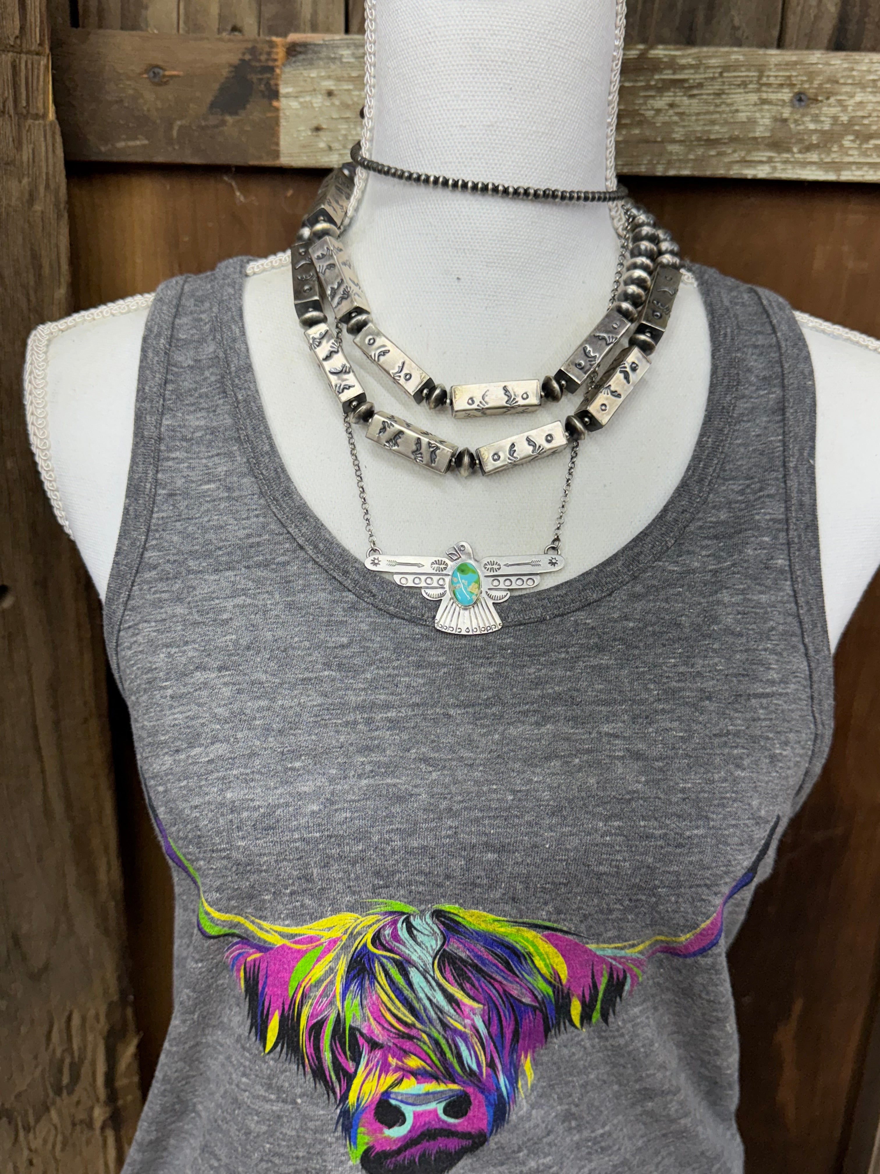 Russell Sam Handmade Native American Sterling Silver Thunderbird