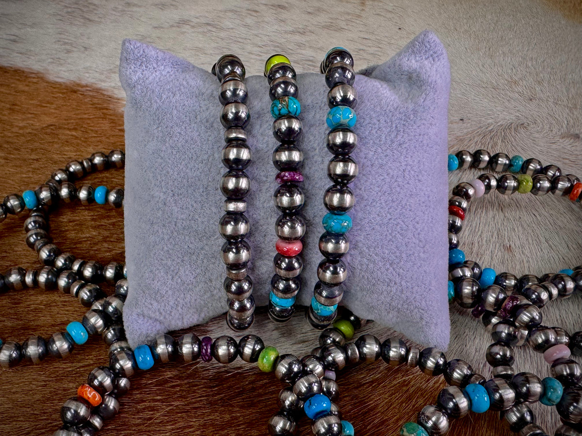 Native American Sterling Silver Navajo Pearl Bracelet
