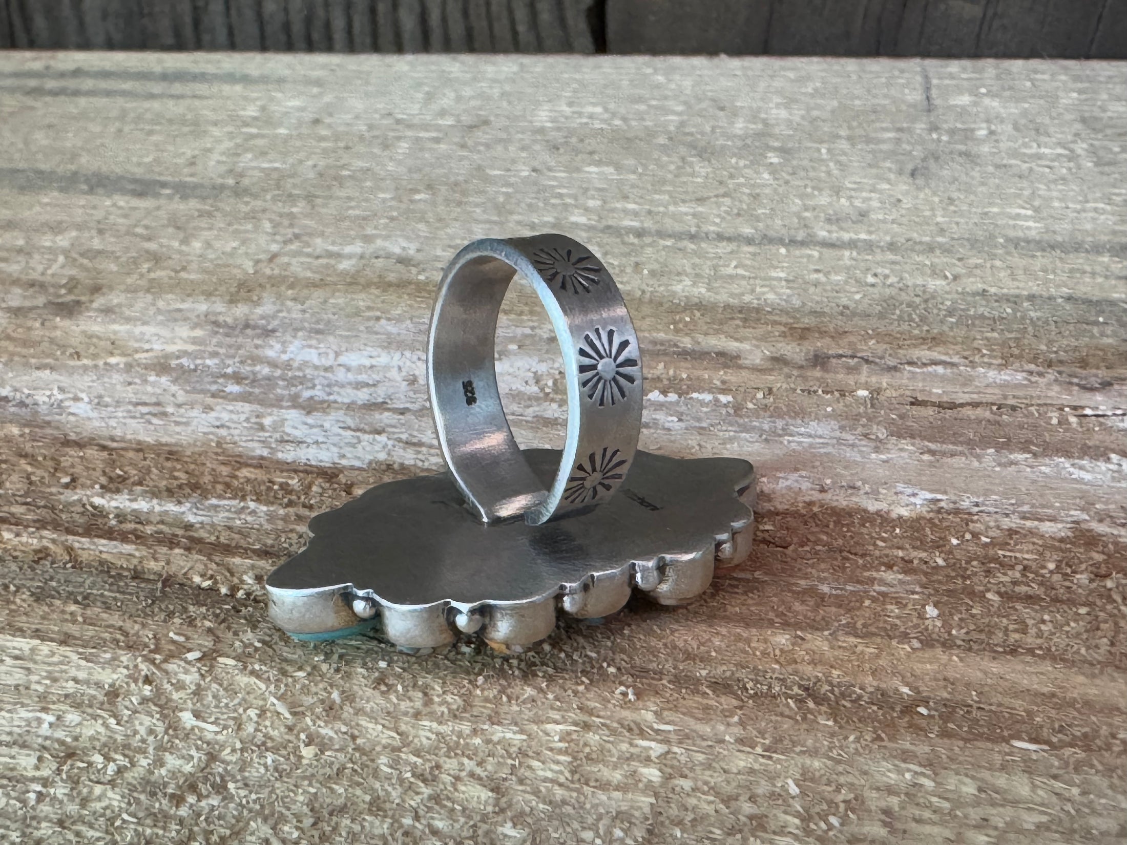 Beautiful Handmade Multi Stone And Sterling Silver Adjustable Ring