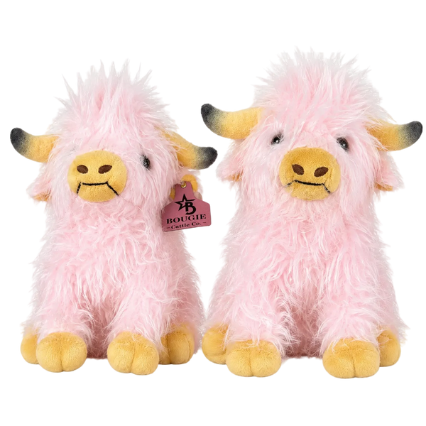 Pink Stuffed Highland Cow