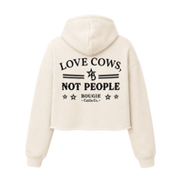 “Love Cows, Not People” Crop Hoodie