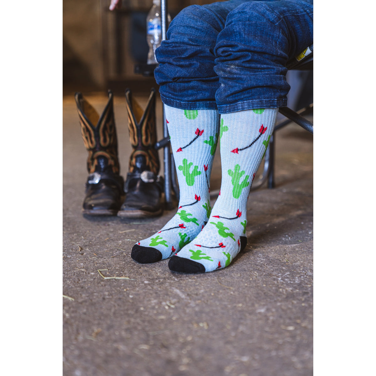 Cowboy Compass Performance Boot Socks