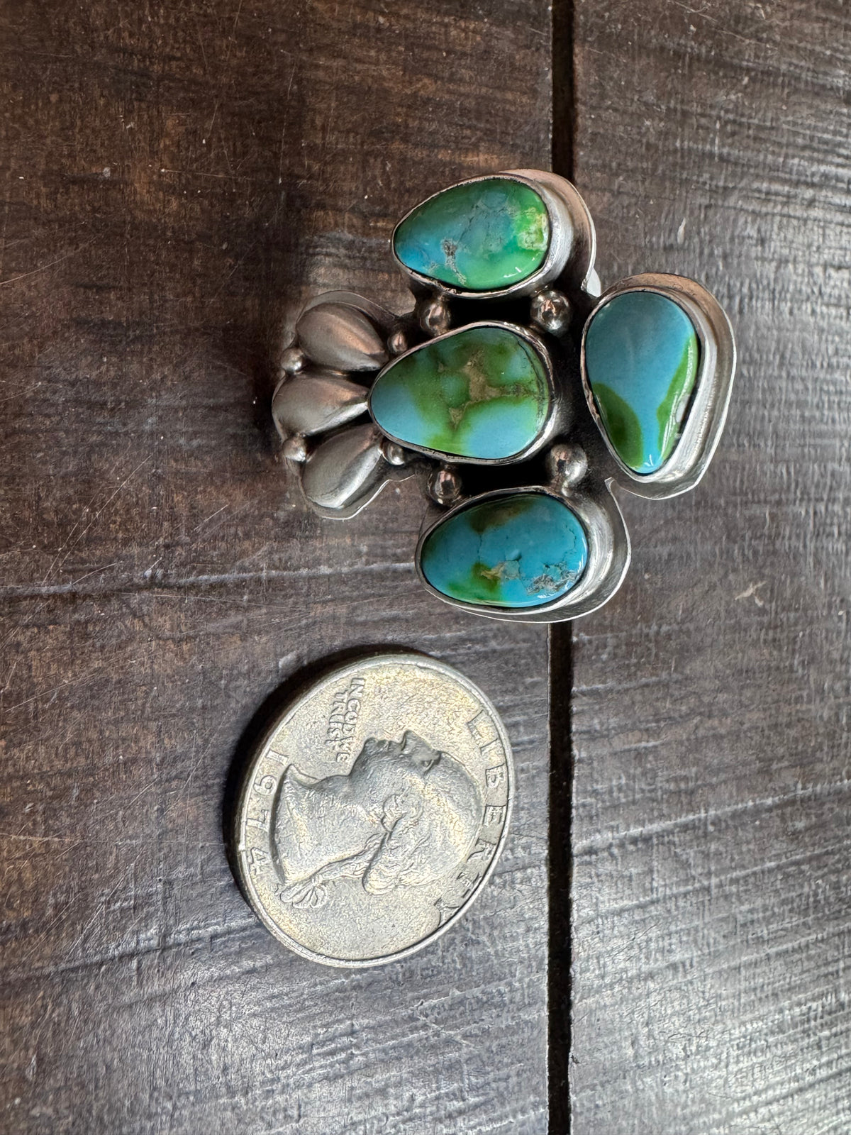 Handmade Native American Turquoise Sterling Silver Ring