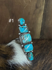 Native American Turquoise Sterling Silver Adjustable Ring