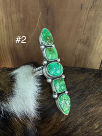Native American Turquoise Sterling Silver Adjustable Ring