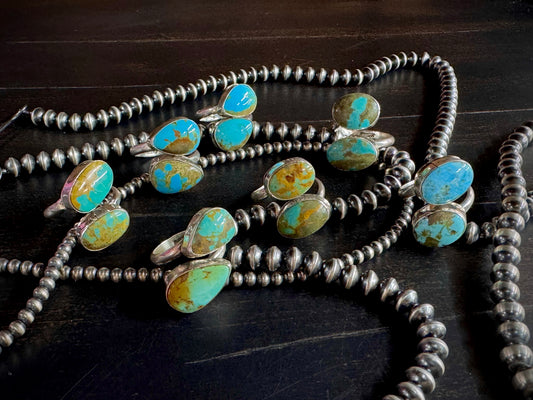 Turquoise Sterling Silver Adjustable Ring