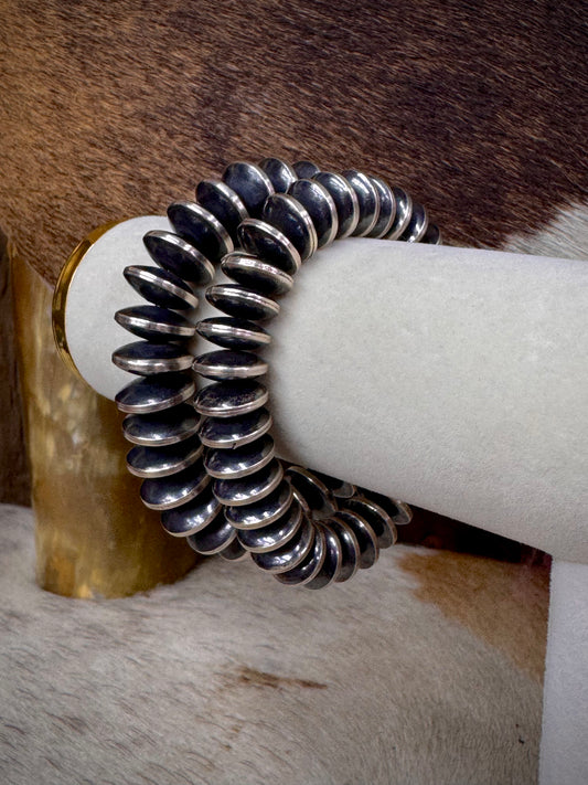 Native American Handmade Navajo Disk Pearl Bracelet