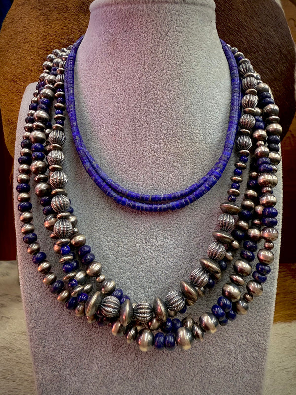 Lapis Bead Necklace