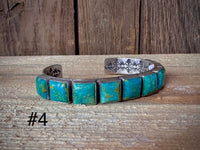 Sterling Silver Turquoise Chanel Set Leroy James Cuff