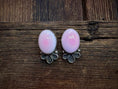 Load image into Gallery viewer, Sterling Silver Pink Conch Stud Earrings - Artist Stamped
