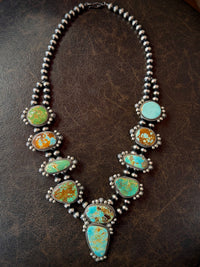 Native American Sterling Silver Turquoise Necklace