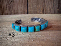 Sterling Silver Turquoise Chanel Set Leroy James Cuff