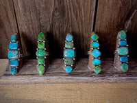 Native American Turquoise Sterling Silver Adjustable Ring