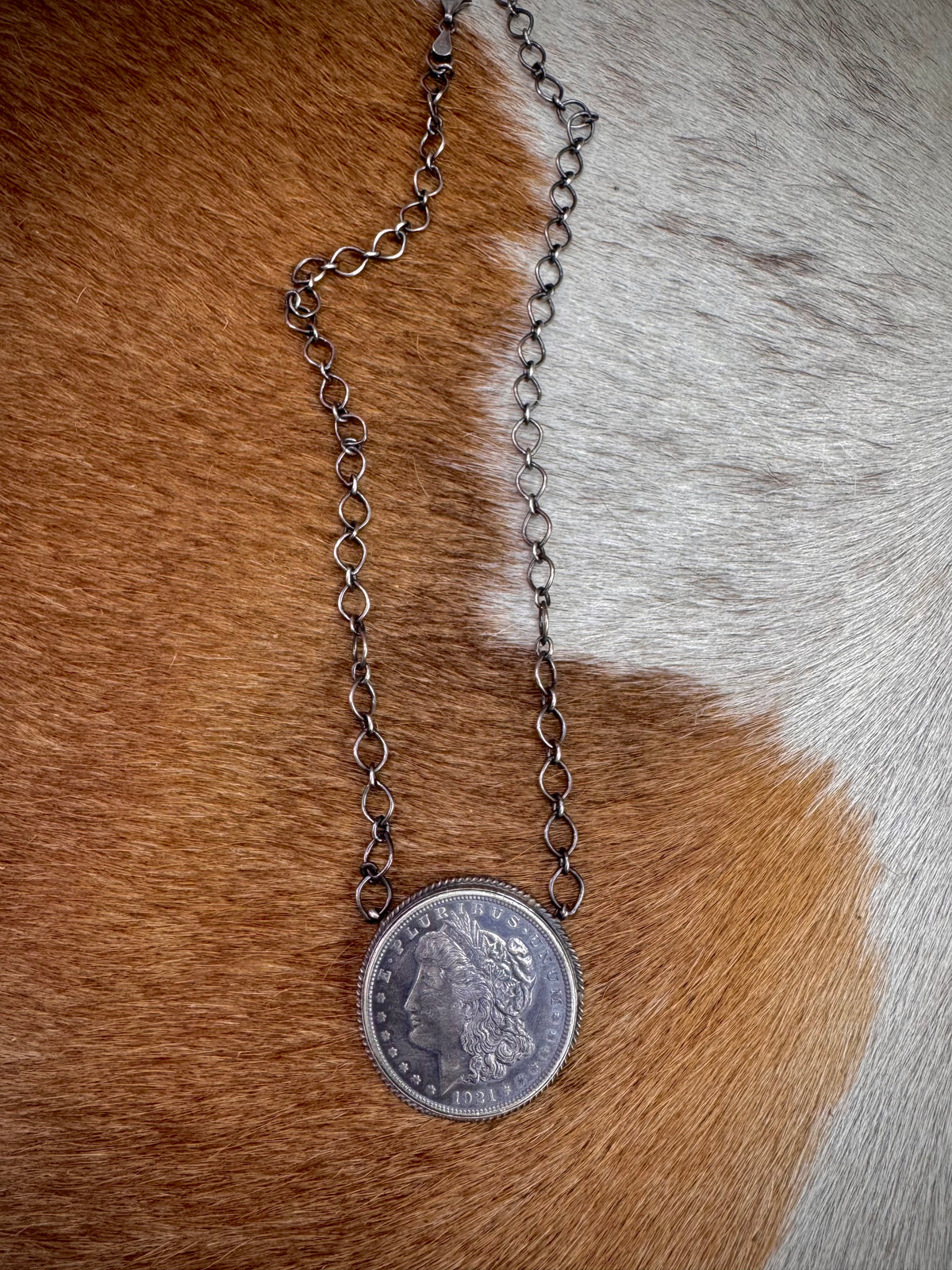 1921 Morgan Silver Dollar Sterling Silver Necklace