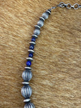 Load image into Gallery viewer, Handmade Sterling Silver Navajo Pearl  & Blue Lapis Beaded Necklace
