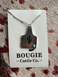 Load image into Gallery viewer, Reversible Bougie Cattle Company Dog  Tag Necklace with Turquoise Stone
